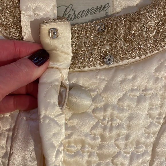 VINTAGE 1960s off white Rare Robe.size 16 - Picture 11 of 11